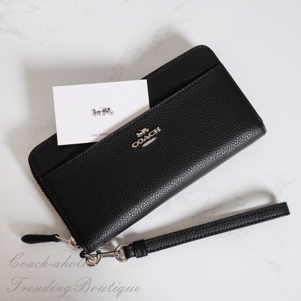 NWT Coach Leather Accordion Zip Wallet/Wristlet - Picture 5 of 8